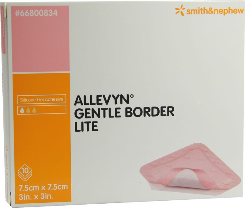 ALLEVYN Gentle Border Lite 7,5x7,5 cm Schaumverb.