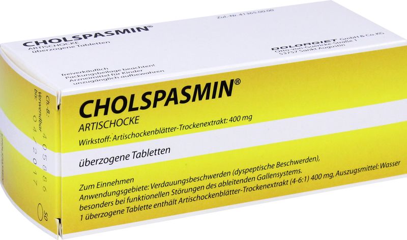 CHOLSPASMIN Artischocke �berzogene Tabletten