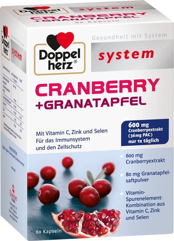 DOPPELHERZ Cranberry+Granatapfel system Kapseln