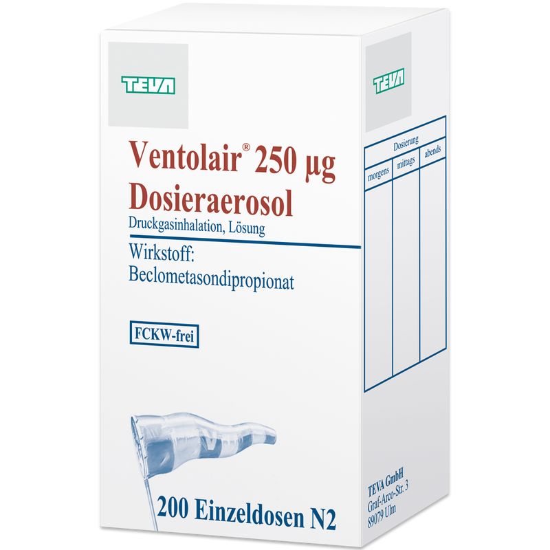 VENTOLAIR 250 g 200 Hub Dosieraerosol