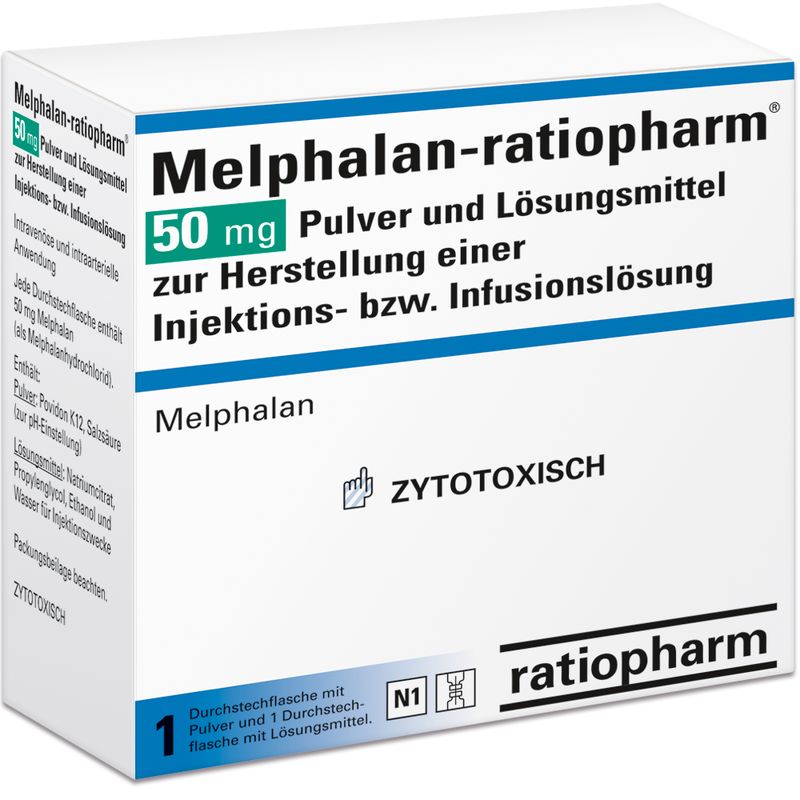 MELPHALAN-ratiopharm 50 mg P.u.LM H.e.Inj./Inf.L.