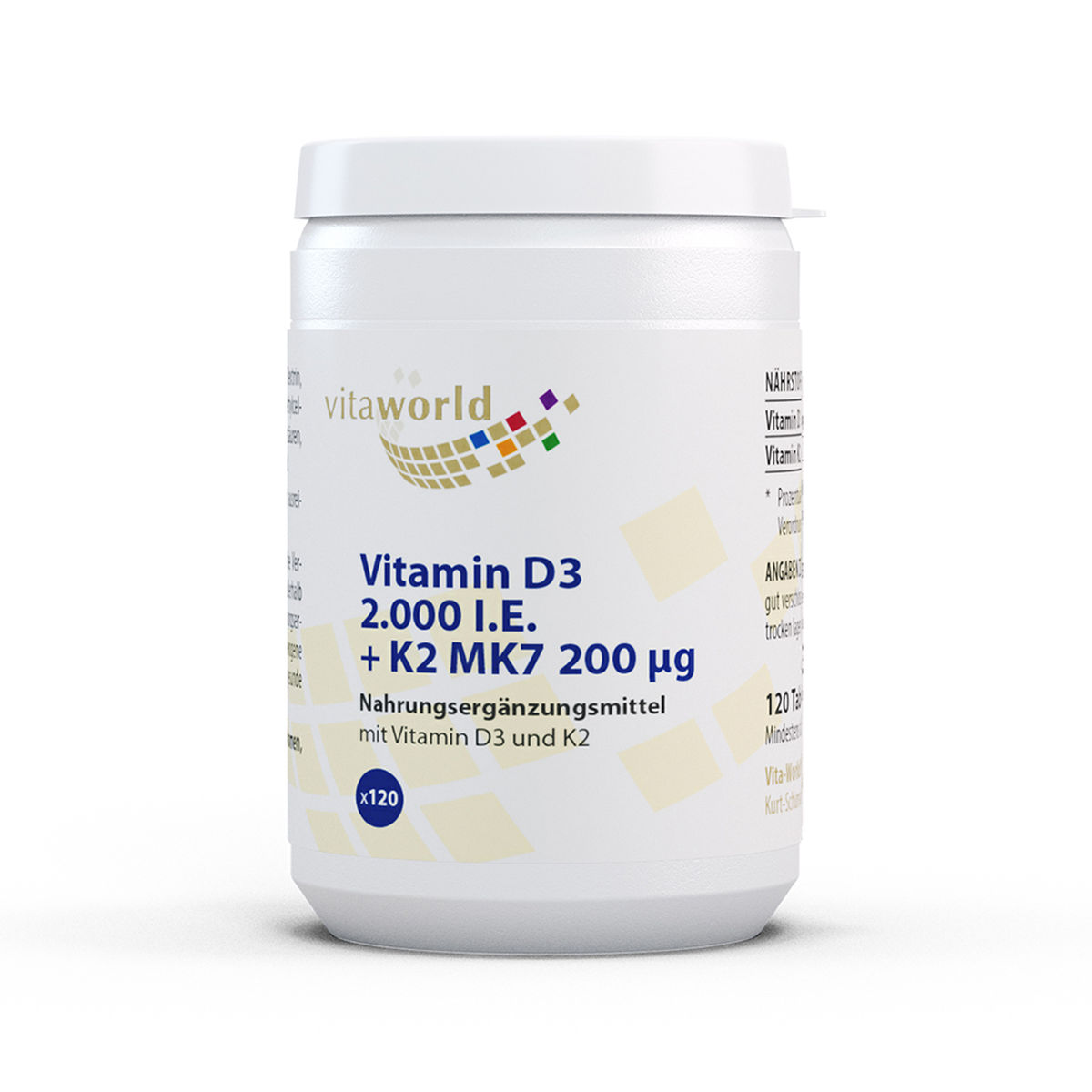 VITAMIN D3+K2 2.000 I.E./200 g Tabletten