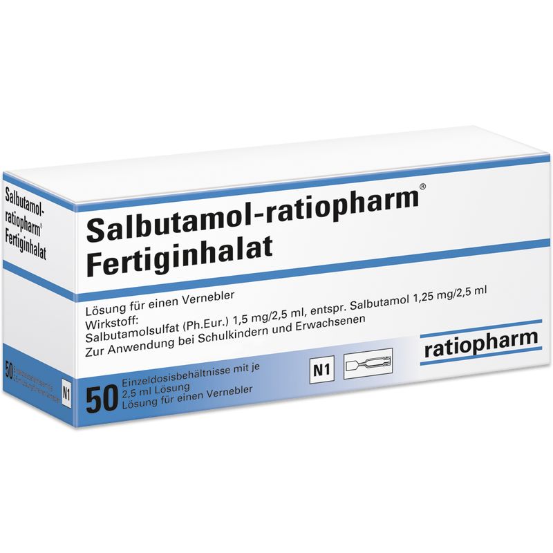 SALBUTAMOL-ratiopharm Fertiginhal.Lsg.f.e.Vernebl.