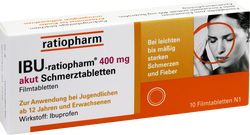 IBU-RATIOPHARM 400 mg akut Schmerztbl.Filmtabl.