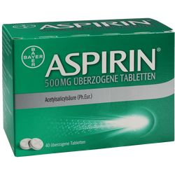 ASPIRIN 500 mg berzogene Tabletten