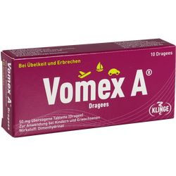 VOMEX A Dragees 50 mg berzogene Tabletten