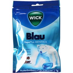 WICK BLAU Menthol Bonbons o.Zucker Beutel