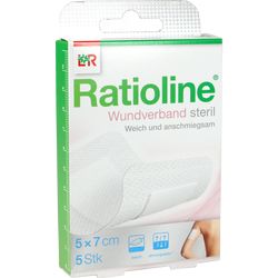 RATIOLINE Wundverband 7x5 cm steril