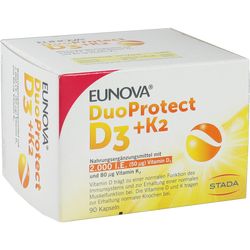 EUNOVA DuoProtect D3+K2 2000 I.E./80 g Kapseln