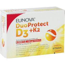 EUNOVA DuoProtect D3+K2 4000 I.E./80 g Kapseln