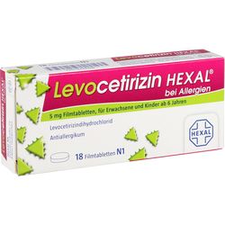 LEVOCETIRIZIN HEXAL bei Allergien 5 mg Filmtabl.