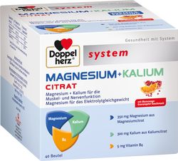 DOPPELHERZ Magnesium+Kalium Citrat system Granulat