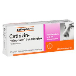 CETIRIZIN-ratiopharm bei Allergien 10 mg Filmtabl.