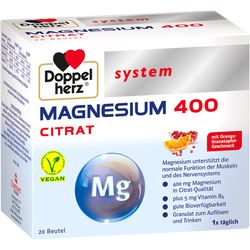 DOPPELHERZ Magnesium 400 Citrat system Granulat