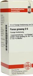 PANAX GINSENG D 6 Dilution