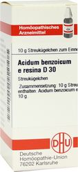 ACIDUM BENZOICUM E Resina D 30 Globuli