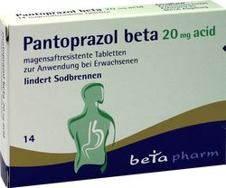 PANTOPRAZOL beta 20 mg acid magensaftres.Tabletten