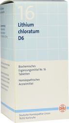 BIOCHEMIE DHU 16 Lithium chloratum D 6 Tabletten