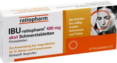 IBU-RATIOPHARM 400 mg akut Schmerztbl.Filmtabl.