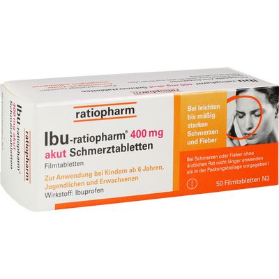 IBU-RATIOPHARM 400 mg akut Schmerztbl.Filmtabl.