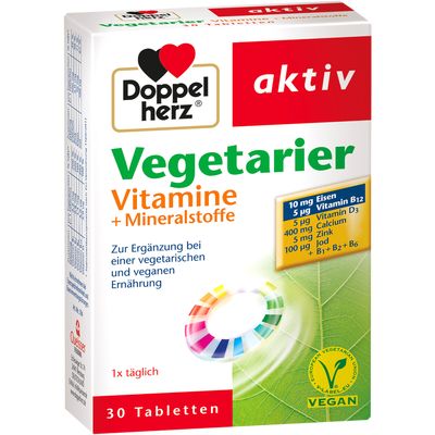 DOPPELHERZ Vegetarier Vitamine+Mineralstoffe aktiv