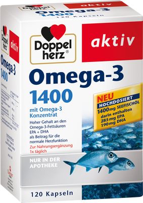 DOPPELHERZ Omega-3 1.400 Kapseln