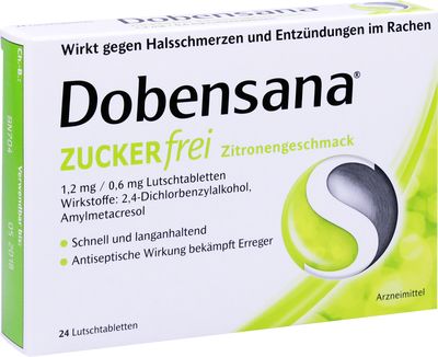 DOBENSANA zuckerfrei Zitronengesc.1,2mg/0,6mg Lut.