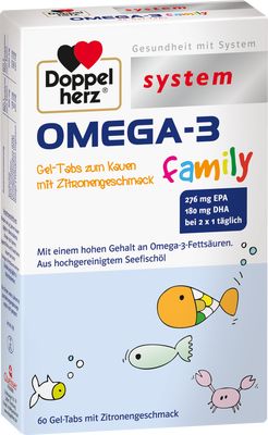 DOPPELHERZ Omega-3 Gel-Tabs family system