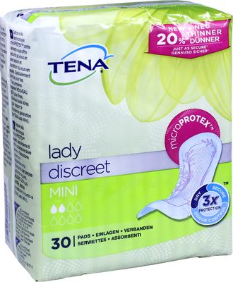 TENA LADY Discreet Inkontinenz Einlagen mini