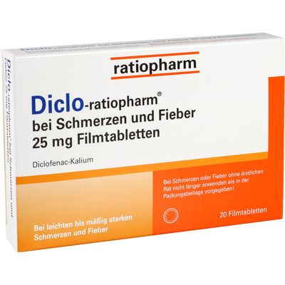 DICLO-RATIOPHARM bei Schmerzen u.Fieber 25 mg FTA