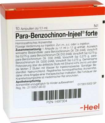PARA BENZOCHINON Injeel forte Ampullen