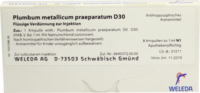 PLUMBUM METALLICUM praep. D 30 Ampullen