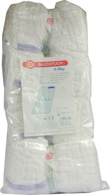BAUCHTUCH unsteril 45x45cm 4fach wei o.Schlaufe