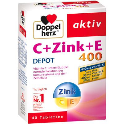 DOPPELHERZ C+Zink+E Depot Tabletten