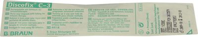 DISCOFIX C Dreiwegehahn blau m.10 cm Schlauch