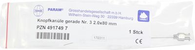 KNOPFKANLE gerade Nr.3 2,0x80 mm