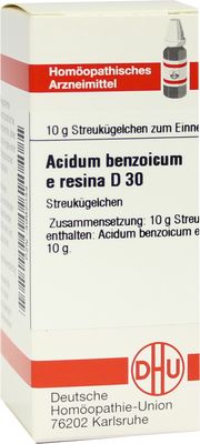 ACIDUM BENZOICUM E Resina D 30 Globuli