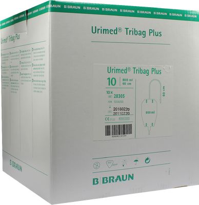 URIMED Tribag Plus Urin Beinbtl.800ml 60cm ster.