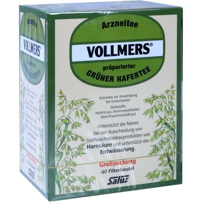 VOLLMERS prparierter grner Hafertee Filterbeutel