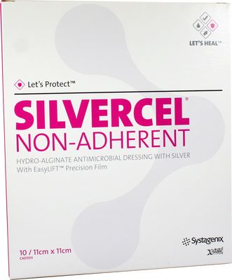 SILVERCEL non Adherent Hydroalginat Verb.11x11 cm