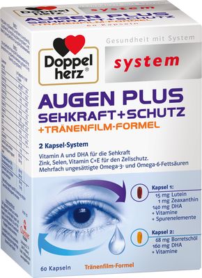 DOPPELHERZ Augen plus Sehkraft+Schutz system Kaps.