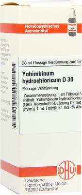YOHIMBINUM HYDROCHLORICUM D 30 Dilution
