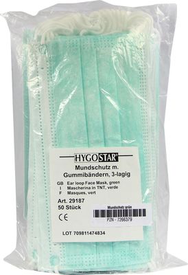 MUNDSCHUTZ M.GUMMIBAND gr�n