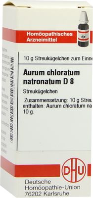 AURUM CHLORATUM NATRONATUM D 8 Globuli