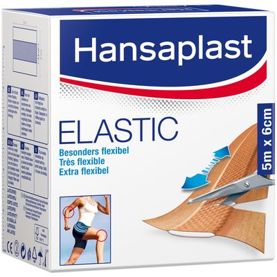 HANSAPLAST Elastic Pflaster 6 cmx5 m