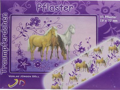 KINDERPFLASTER Traumpferdchen blau Briefchen
