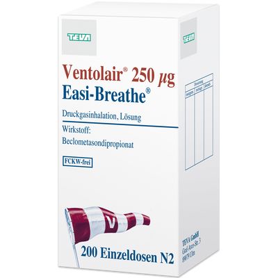 VENTOLAIR 250 g 200 Hub Easi Breathe Dos.-Aerosol