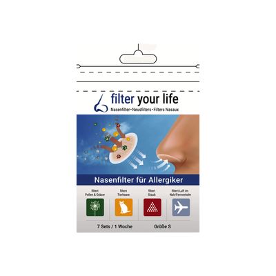 FILTER YOUR LIFE Nasenfilter f.Allergiker Gr.S