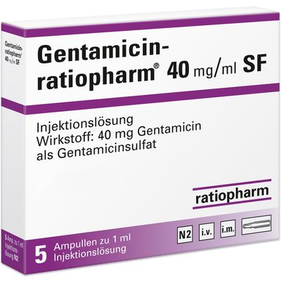 GENTAMICIN-ratiopharm 40 mg/ml Inj.-Lsg.SF Amp.